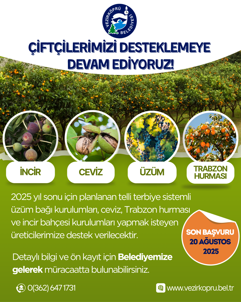Üreticilerimize Destek Olmaya Devam Ediyoruz.